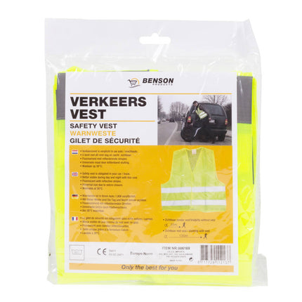 Geel Verkeersvest EN471 ISO 20471, Zichtbaar Dag & Nacht, Klittenband