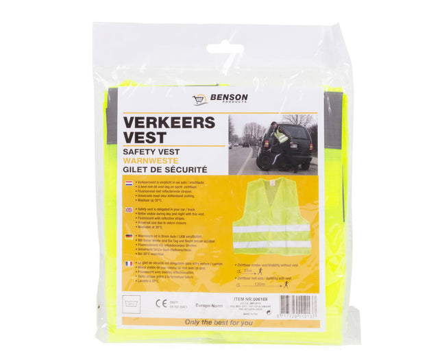 Geel Verkeersvest EN471 ISO 20471, Zichtbaar Dag & Nacht, Klittenband