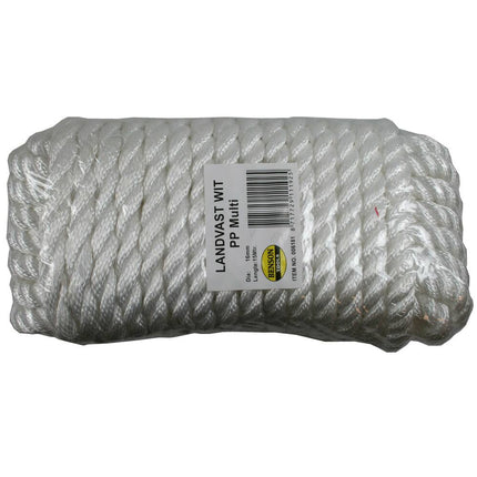 Touw Landvast 16mm x 15m Wit - Voor Veilig Boten Aanmeren