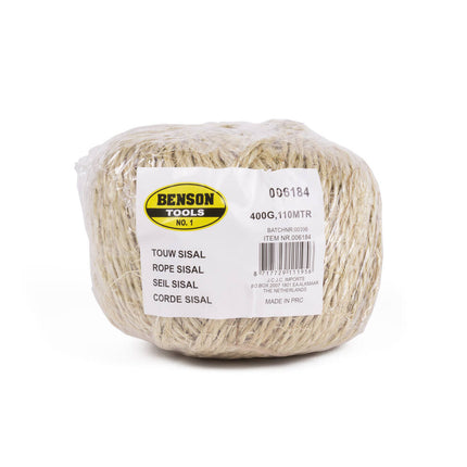 Sisal Touw 110m 400g - Ideaal voor Tuinieren en Knutselen