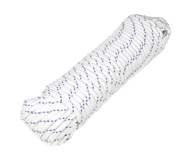 Wit Nylon Touw 8mm x 30m, Ideaal voor Kamperen en Tuinieren