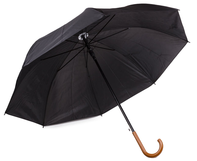 Paraplu ø125 cm 8 banen zwart – Diameter 125 cm, Kleur zwart