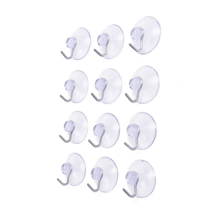 12x Ø30 mm Zuignap Haak Set - Voor Handdoeken & Meer, Herbruikbaar