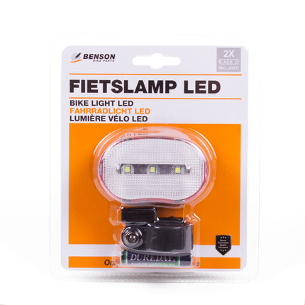 Fietslamp LED wit – Functie Chasing - knipperen - aan - uit, 25,4 mm