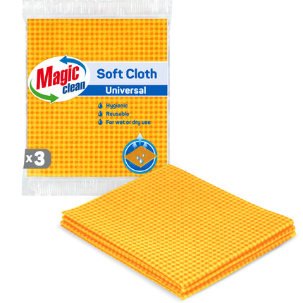 Schoonmaakdoek 3 dlg 15 x 15 cm – Aantal 3 stuks, Afmetingen 32 x 40 cm, 40 cm