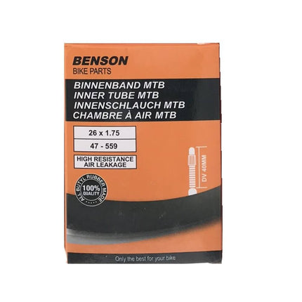 Binnenband 26x1.75 Butyl MBT, Frans ventiel, ideaal voor mountainbikes.