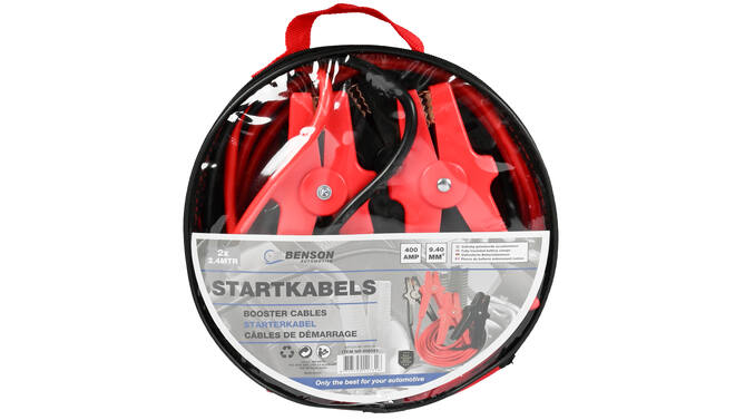 Startkabel 400A + tas 2.4 mtr kabel