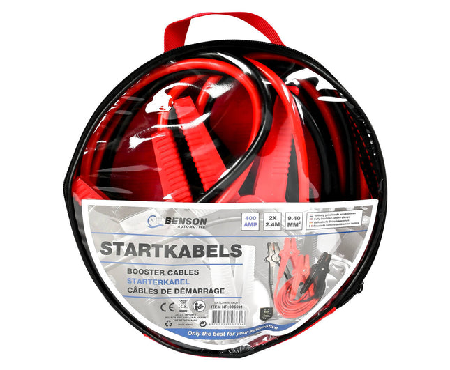 Startkabel 400A, 2,4m met tas - Voor auto's & vrachtwagens