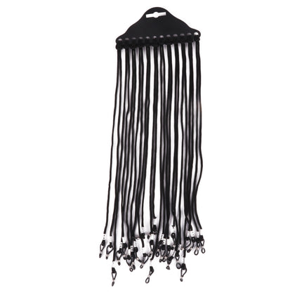 Brillenkoordje zwart 12 dlg – Materiaal Nylon, Lengte 68 cm, 68 cm, verstelbaar