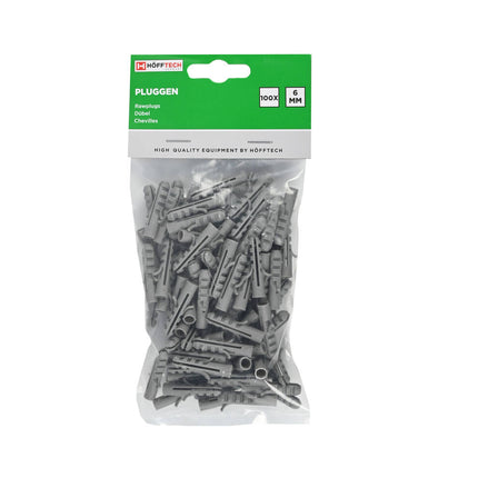 6 mm Nylon Pluggen, 100 Stuks - Ideaal voor Muurbevestigingen