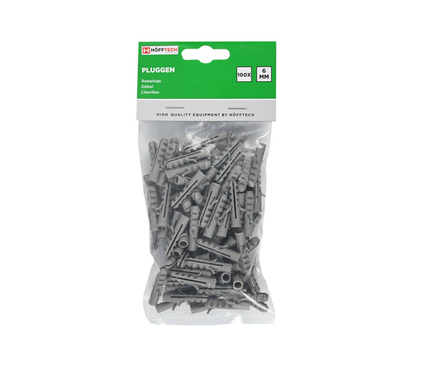 6 mm Nylon Pluggen, 100 Stuks - Ideaal voor Muurbevestigingen