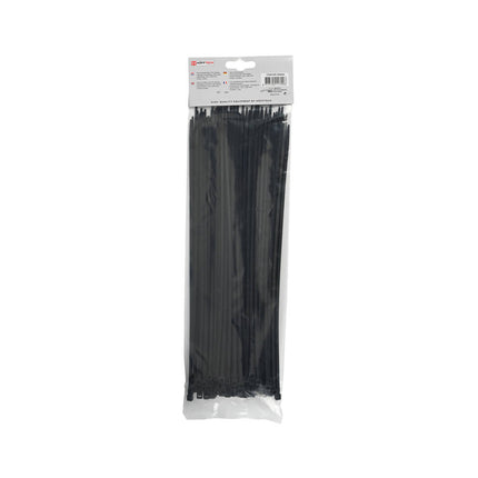 Zwarte Kabelbinders 3.6x300mm 100st - Ideaal voor Kabelorganisatie