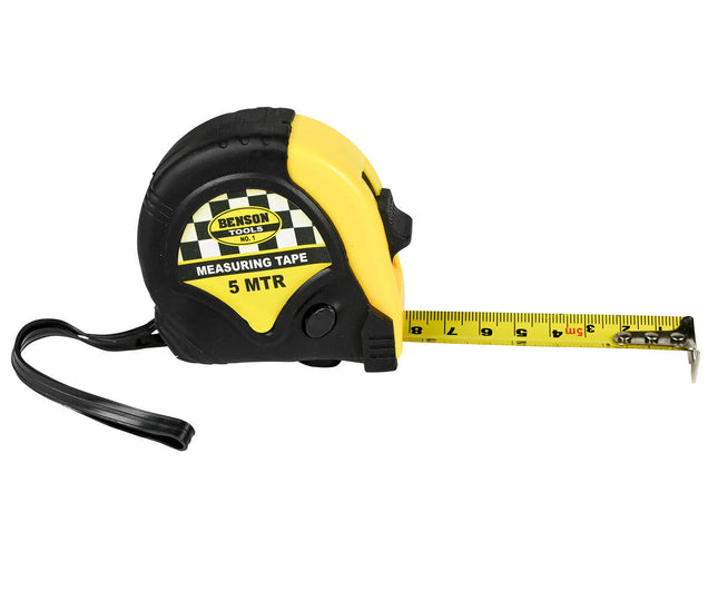 Rubberen Rolbandmaat 5m x 19mm voor Precieze Metingen en Klussen