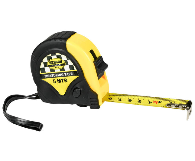 Rubberen Rolbandmaat 5m x 19mm voor Precieze Metingen en Klussen