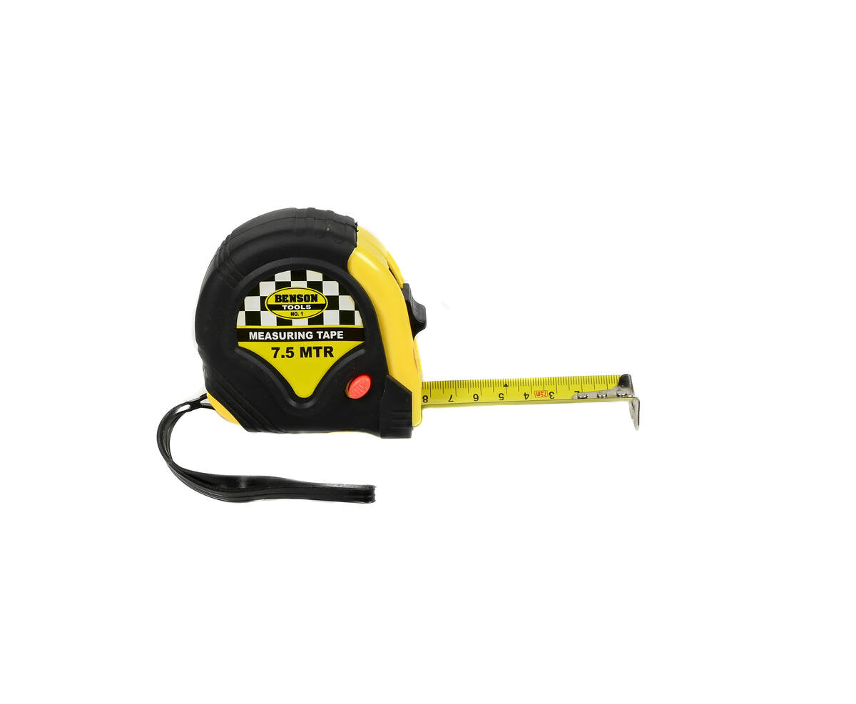 Rubber Rolbandmaat 7.5m x 25mm voor Precieze Metingen Bouwprojecten