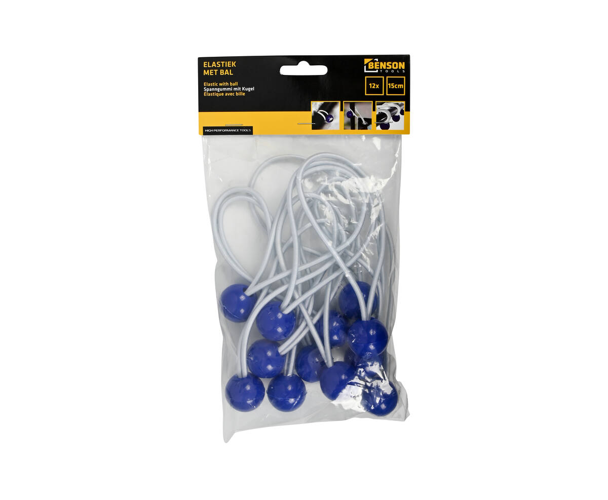 Elastiek met Bal 12-dlg 15 cm - Perfect voor Kabelorganisatie