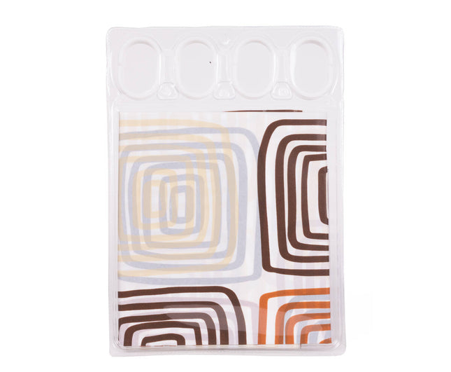 Douchegordijn 183x183cm, 12 haken, waterafstotend polyester