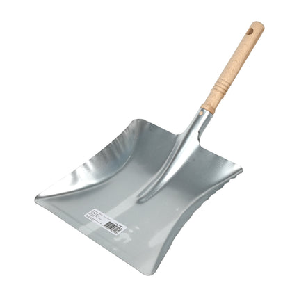 Stofblik verzinkt + houten steel – Afmetingen 220 × 230/ 430 mm, 430 mm