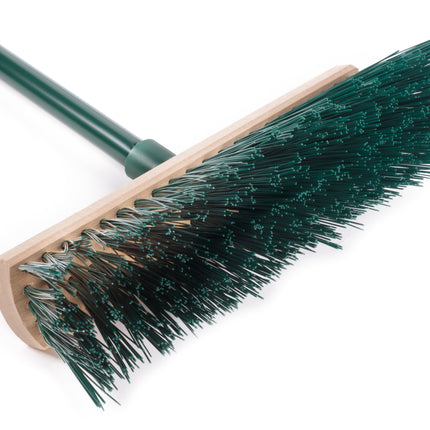 Bezem straat groen + steel display – Breedte bezem 30 cm, Lengte steel 117 cm, 30 cm