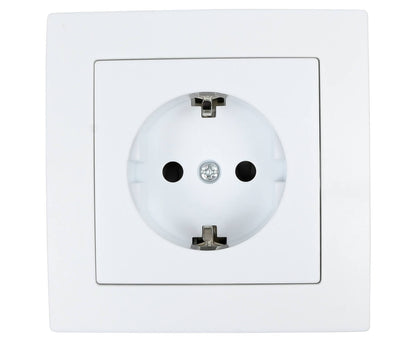 Stopcontact RA Inbouw Wit - 250VAC 16A, Compact, Voor Thuis & Kantoor
