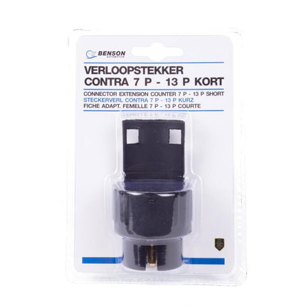 Stekker Verloop 7-13 Polig Kort BC, 12V Trailer/Caravan Adapter