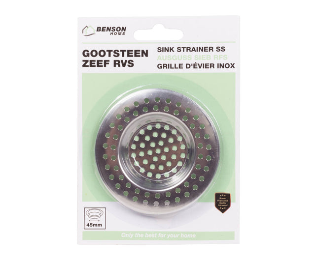 RVS Gootsteenzeef 7.5cm, Voorkomt Verstoppingen in Gootsteen