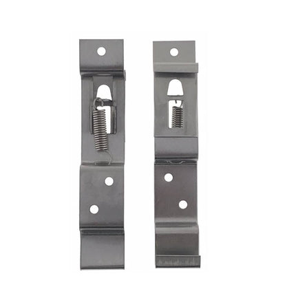 Kentekenplaat Clip 2 dlg Krt, RVS, met Schroefgaten & Veermechanisme