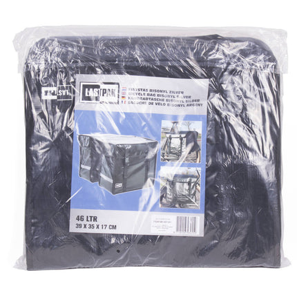 Dubbele Fietstas 46L Zwart Bisonyl, Ideaal voor Boodschappen