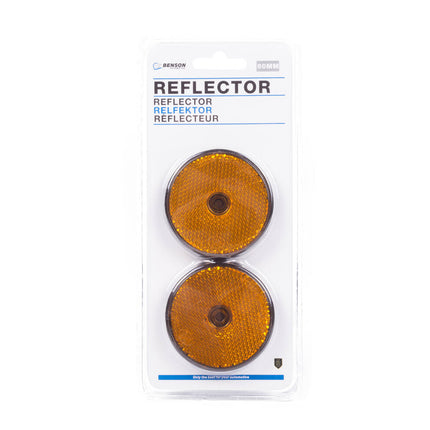 Reflector Set Oranje 60 mm, E-Keur, Auto/Fiets, 2 stuks