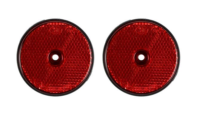 Reflector rond rood 60 mm 2 dlg E4