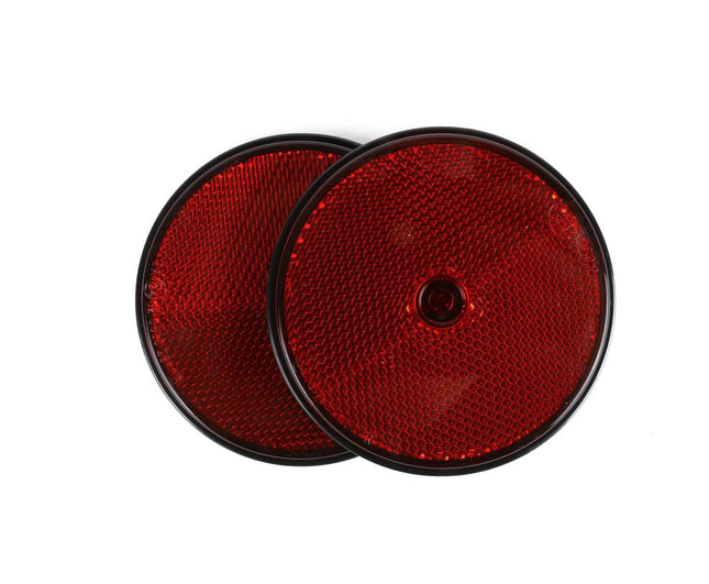 Ronde Rode Reflector 85 mm - 2 stuks, E-keur, voor voertuigen