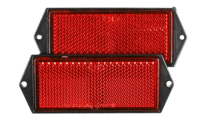 Reflector rechthoek rood 100 x 45 mm 2 dlg E4