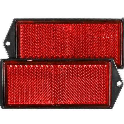 Rode Rechthoek Reflector 100x45mm - Set van 2 - E4 Gecertificeerd