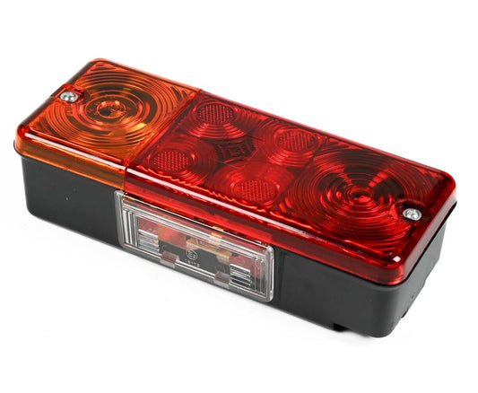 Aanhangwagen Driekamerlicht 210x83 mm E9, 12-24V, Parkeer-Rem-Richtingaanwijzer.