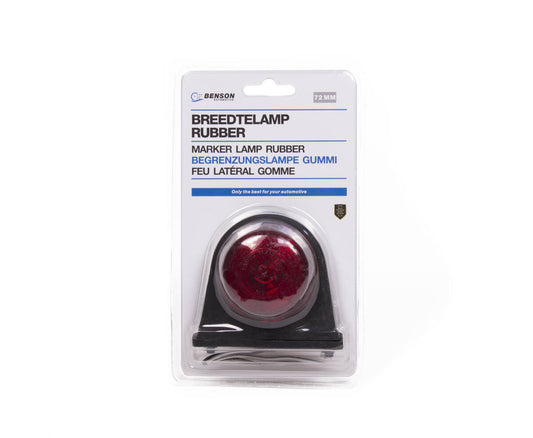 Breedtelamp 72mm Rood/Wit, E-Keur, Voor Verbeterde Zichtbaarheid