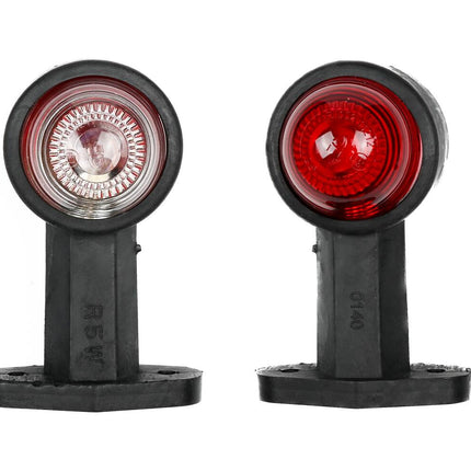 Breedtelamp 125mm Rood/Wit 12V E-Keur, Ideaal voor Aanhangers