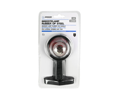 Breedtelamp 125mm Rood/Wit 12V E-Keur, Ideaal voor Aanhangers