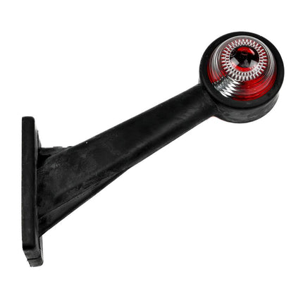 Breedtelamp 190mm Rood/Wit, 12/24V, E-Keur, Buigbare Arm
