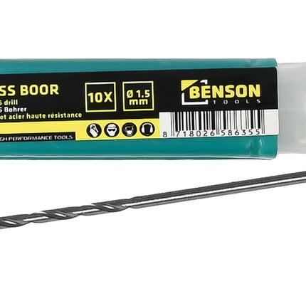 HSS Boorset 1.5 mm 10-delig - Voor precisie in metaalbewerking