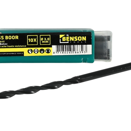 HSS Boor Set 3.0 mm, 10-delig - Metaal, Hout & Kunststof Boren