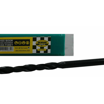HSS Boor 5.0 mm Set 10 Stuks - Geschikt voor Metaal, Hout, Kunststof