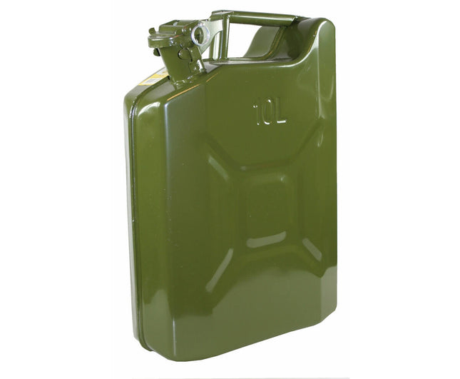 Jerrycan 10L Metaal - Voor Veilig Opslaan en Vervoeren van Brandstof
