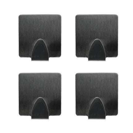 RVS Handdoekhaken, 4 stuks, zelfklevend voor badkamer/keuken