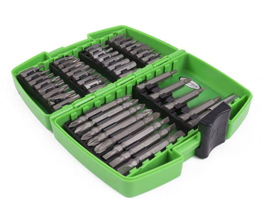 Bitset 45 dlg Cr-V: 45 stuks, Cr-V staal, voor schroevendraaiers.