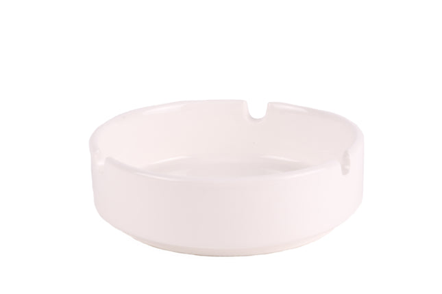 Asbak porselein wit – Diameter 10 cm, 10 cm