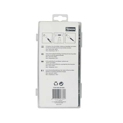 Krimpkous Set 127 dlg Zwart - Veilig Kabelbeheer tot 600V en 125°C