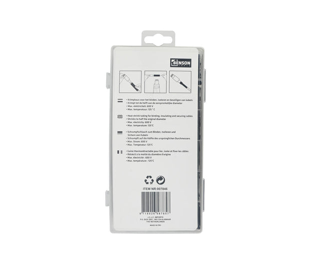 Krimpkous Set 127 dlg Zwart - Veilig Kabelbeheer tot 600V en 125°C