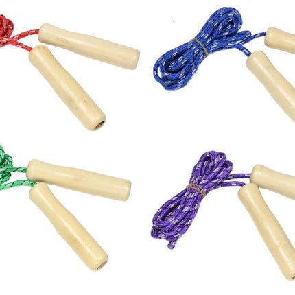 Springtouw houten heft – Totale lengte 2.18 m, 2.18 m