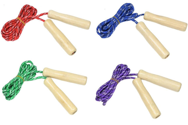 Springtouw houten heft – Totale lengte 2.18 m, 2.18 m