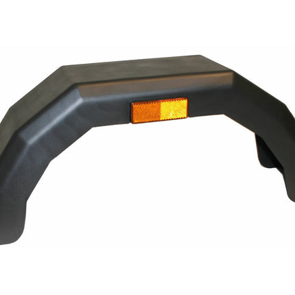 Spatbord Flex 10" PE Kunststof, Zwart, 60cm Span, Voor Aanhangers